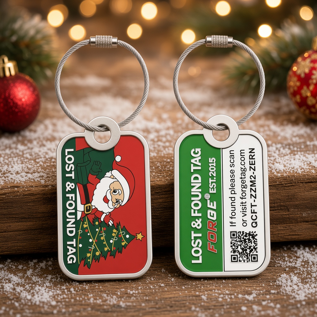 Forge Luggage Tag Lost and Found Travel Tag - Christmas 2 Pack