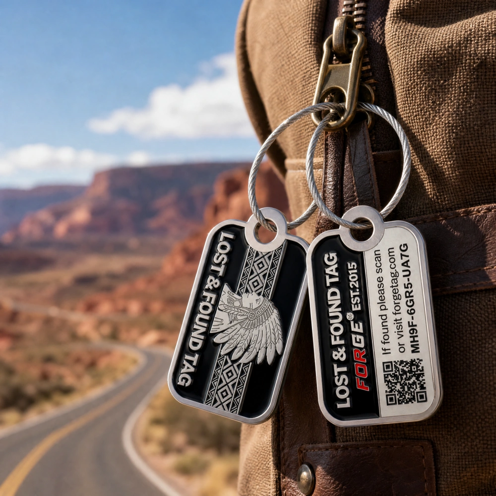 Forge Lost and Found Travel Tag - Indian 2 Pack