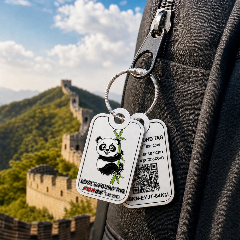 Forge Tag Lost and Found Travel Tag - Panda Big 2 Pack