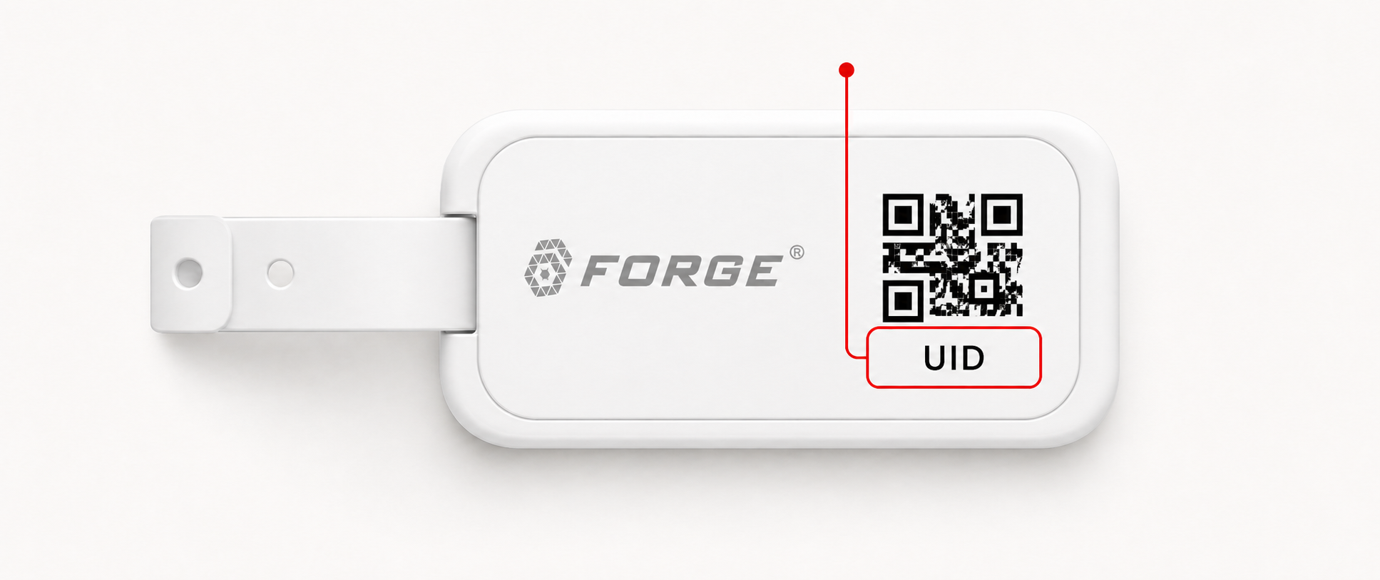 ForgeTag showing the Tag ID next to the QR code